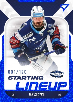Jan Scotka Kometa Brno Tipsport ELH 2022/23 SportZoo 2. serie Starting LINEUP 1st PERIOD /120 #SL-63
